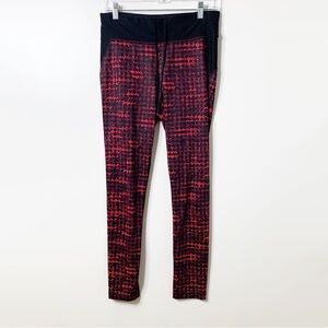 Xersion red and black printed workout leggings Size Medium